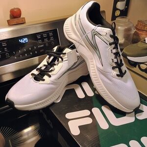 Fila White and Black Athletic Shoes